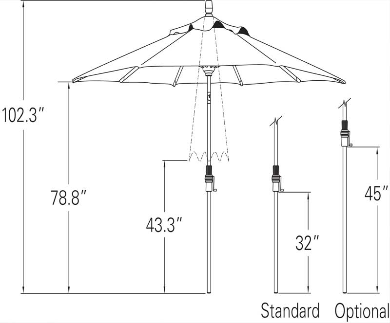 9' Starlight Coller Tilt Octagon Umbrella Grade A by Treasure Garden - Image 5